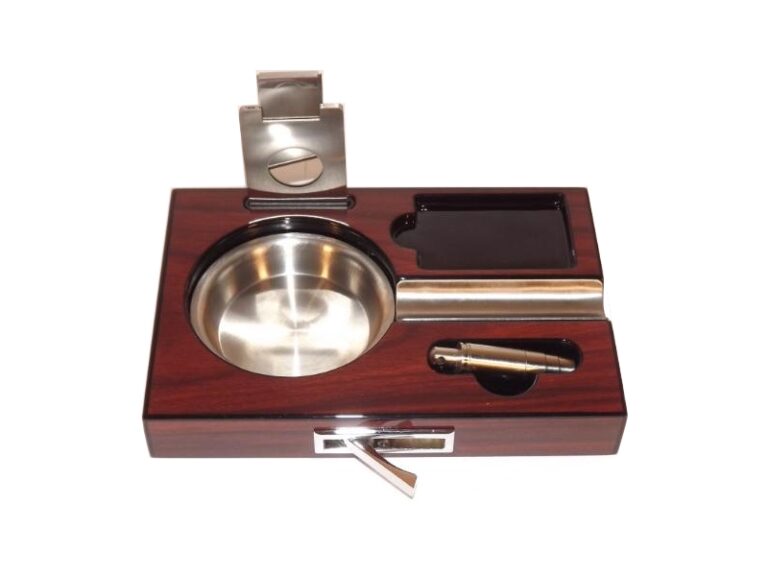 Humidor 10 szál szivar részére - barna, lakkozott + SZETT! - Image 6