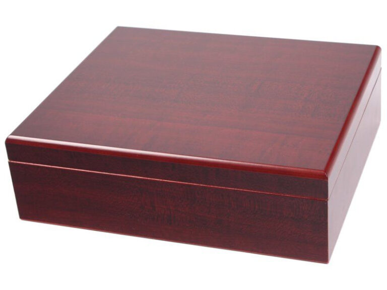 Humidor 30 szál szivar részére, cédrusfa szivar tároló doboz, párásítóval, hygrométerrel - cseresznye + AJÁNDÉK szett! - Image 2