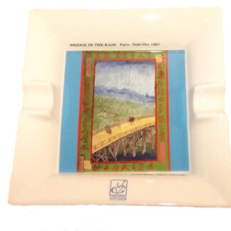 Szivar hamutartó - porcelán, Vincent Van Gogh "Híd az esőben"