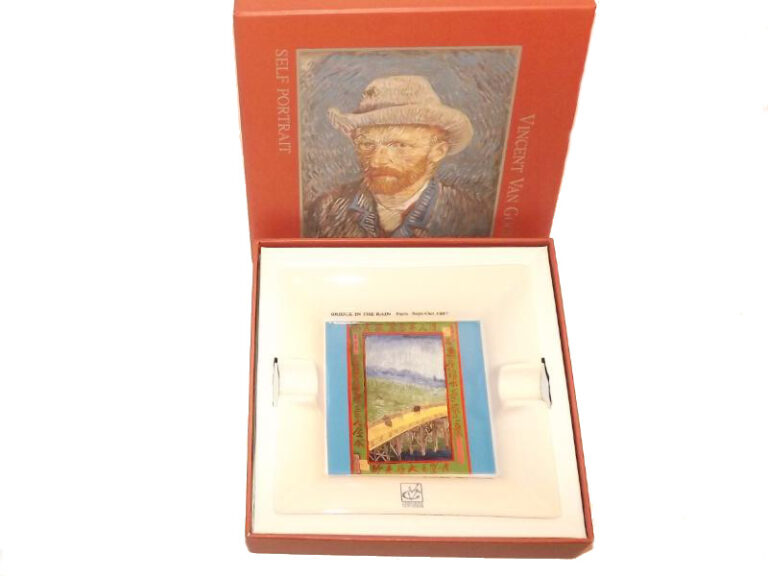 Szivar hamutartó - porcelán, Vincent Van Gogh "Híd az esőben" - Image 2