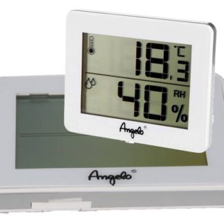 Szivar tartó dobozba digitális thermo-hygrométer - páratartalom és hőmérséklet mérő, fehér, Angelo (10x8cm)