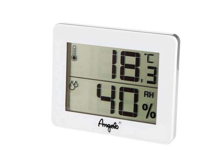 Szivar tartó dobozba digitális thermo-hygrométer - páratartalom és hőmérséklet mérő, fehér, Angelo (10x8cm) - Image 2