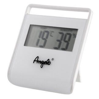 Szivar tartó dobozba digitális thermo-hygrométer - páratartalom és hőmérséklet mérő, fehér, Angelo (7x6cm)