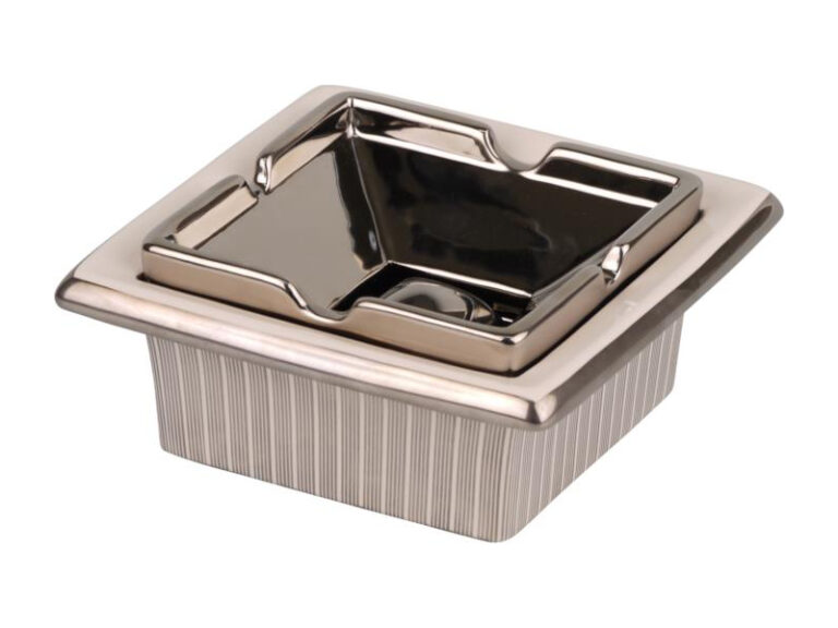 Szivar hamutartó - Porcelán, szögletes - szivartartó betéttel - Image 2